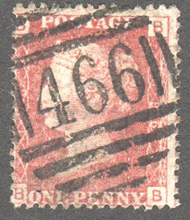 Great Britain Scott 33 Used Plate 196 - BB - Click Image to Close